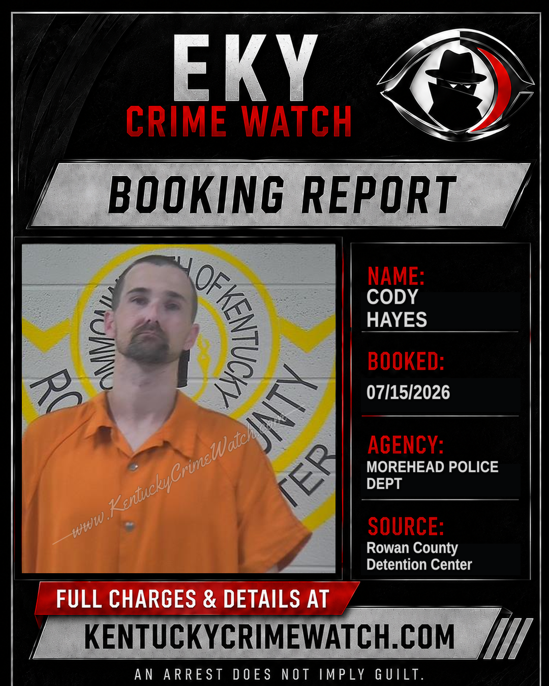 CODY HAYES booking image