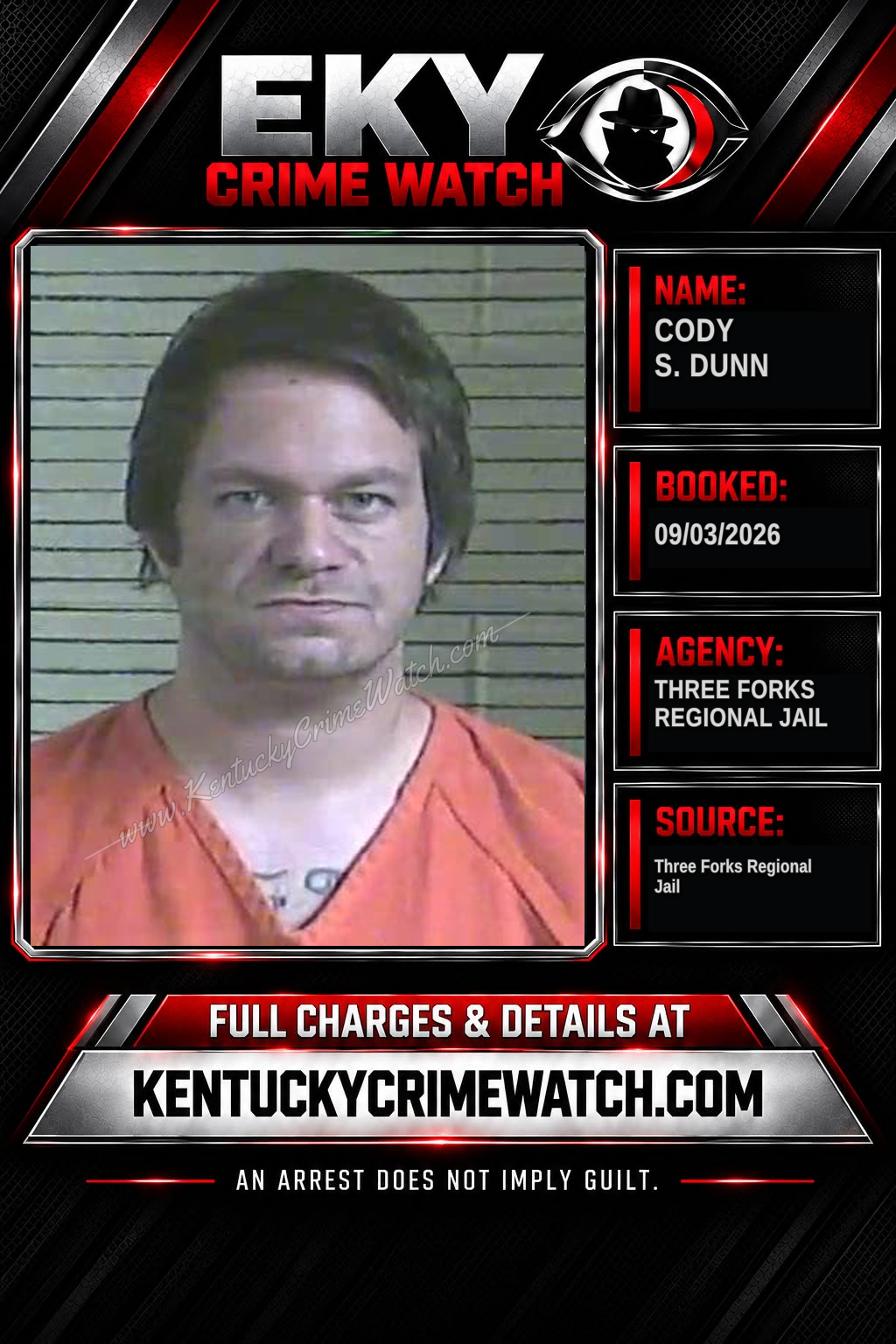 Cody S. Dunn booking image