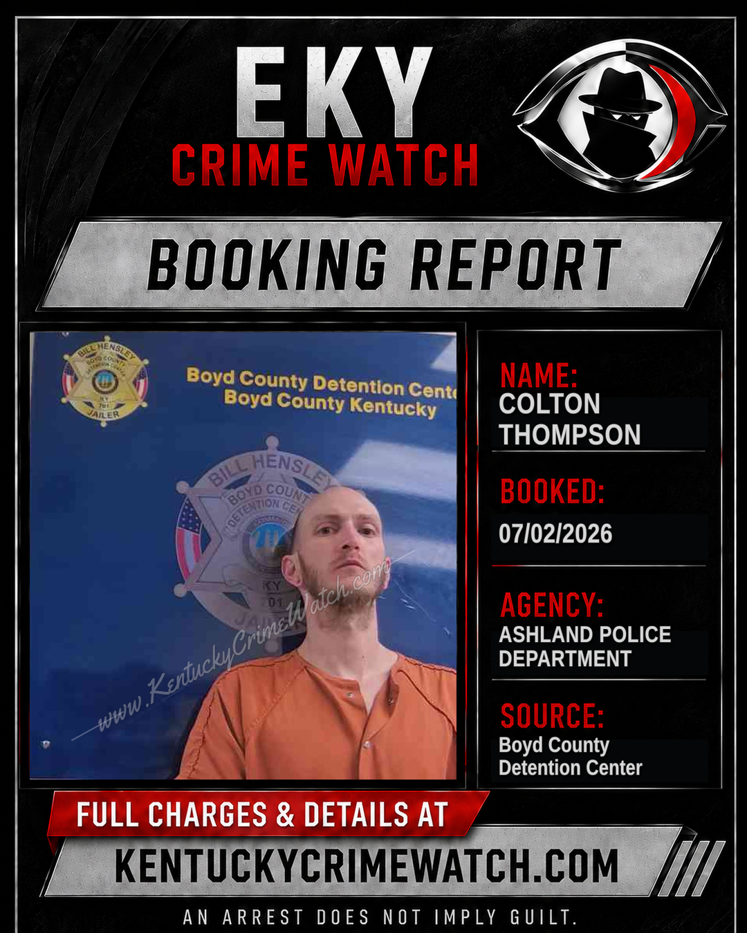 COLTON THOMPSON booking image