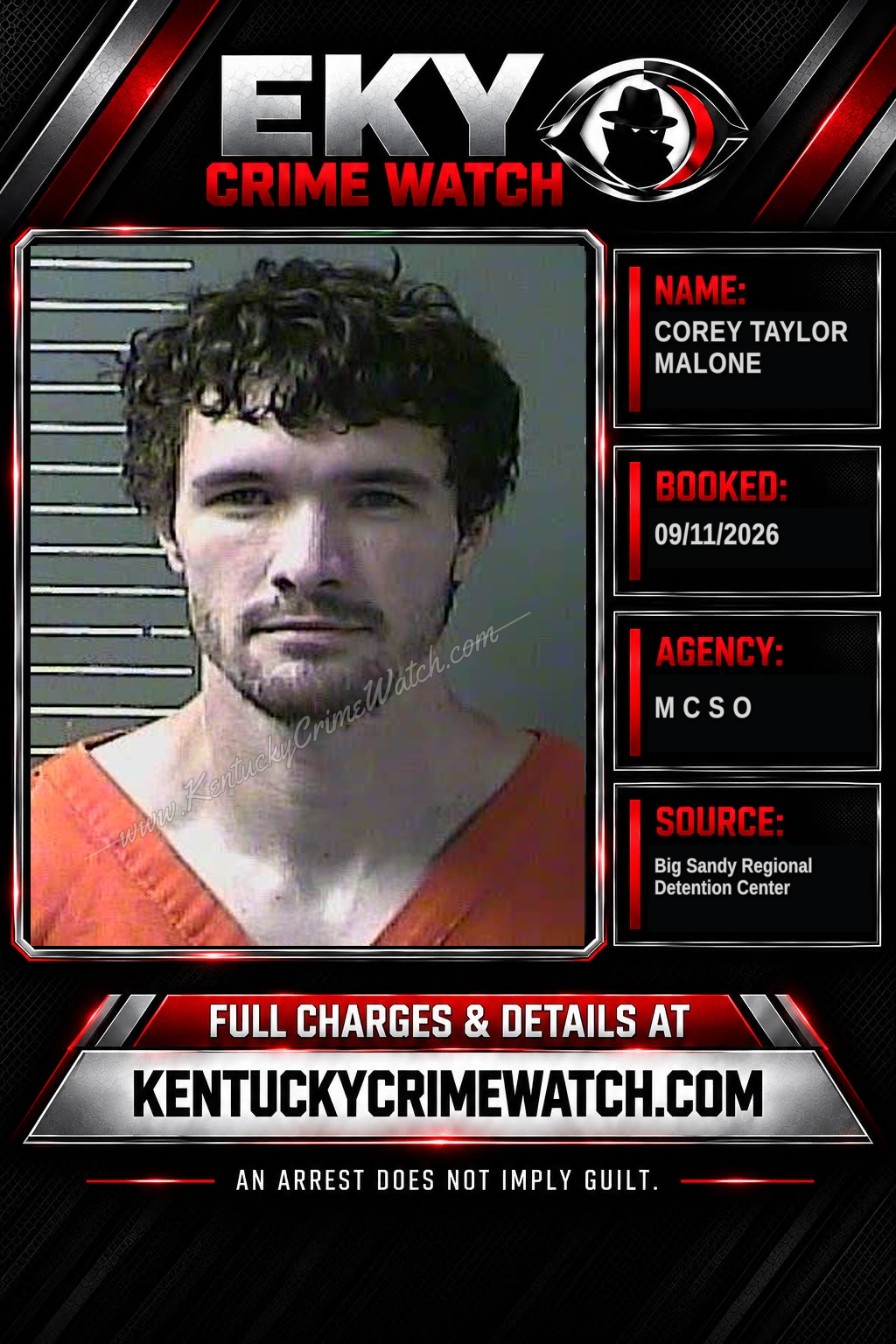 COREY TAYLOR MALONE booking image