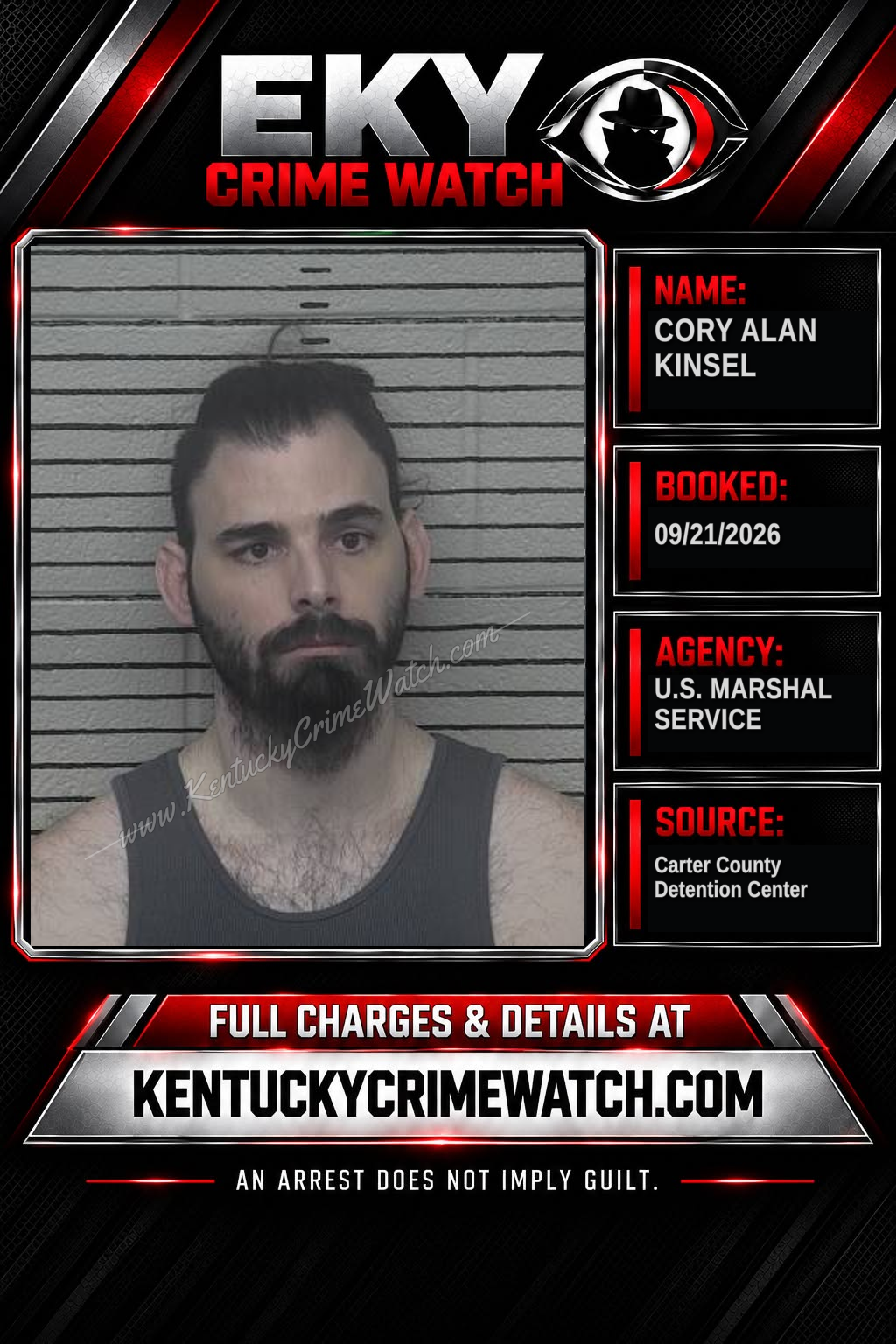 CORY ALAN KINSEL booking image