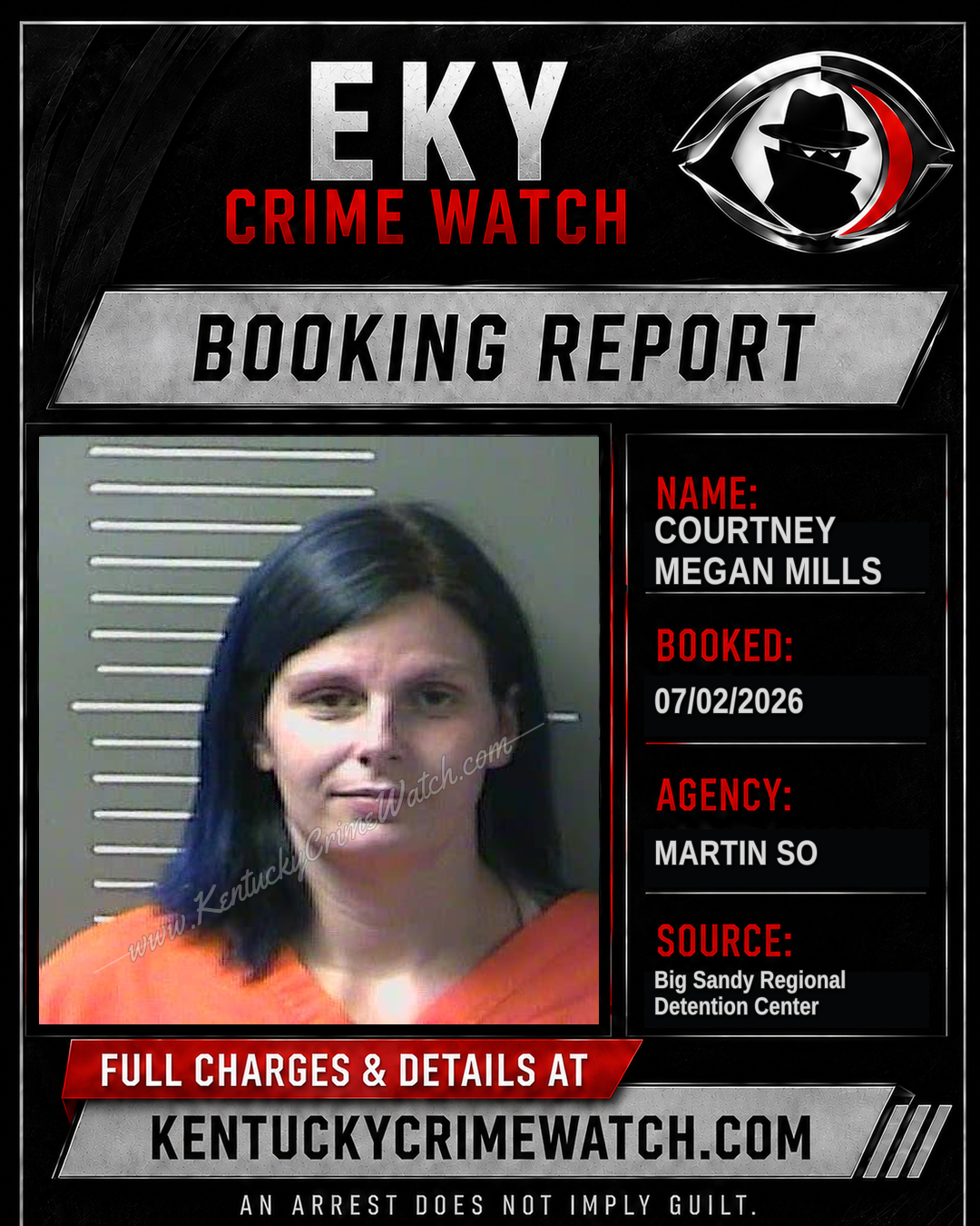 COURTNEY MEGAN MILLS booking image