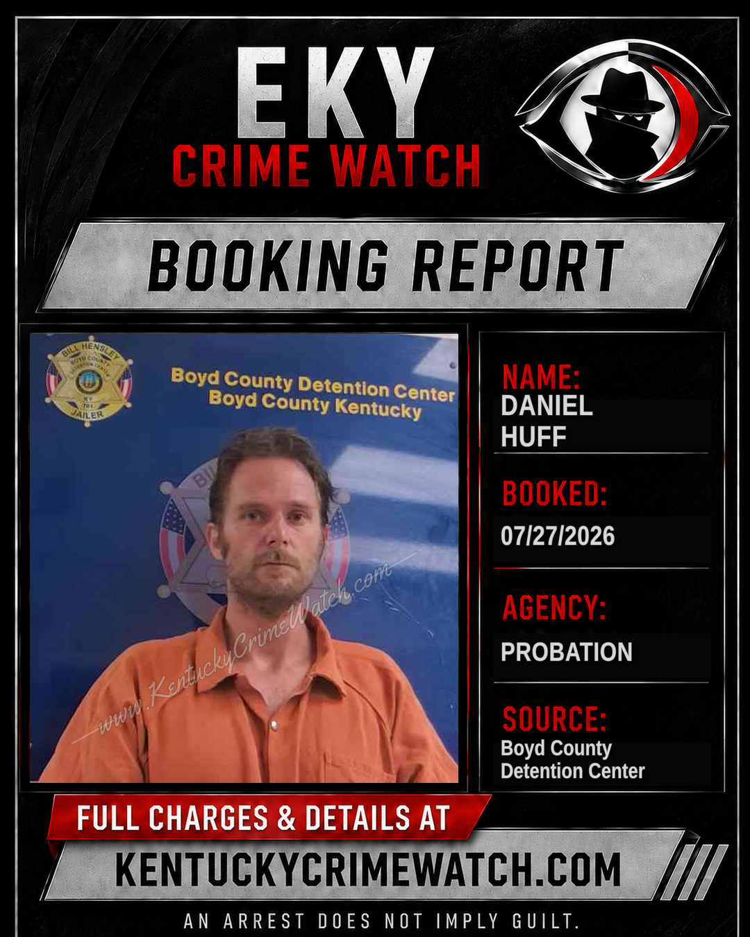 DANIEL HUFF booking image