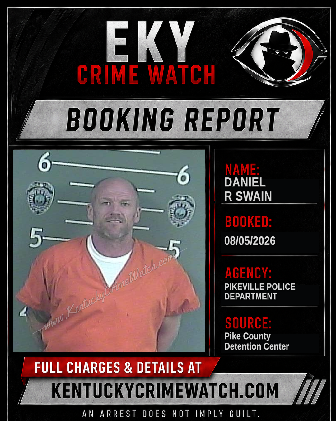 DANIEL R SWAIN booking image