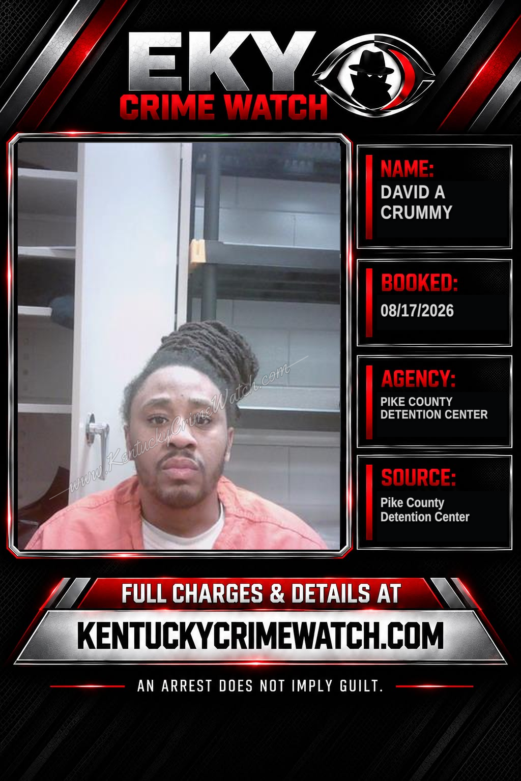 DAVID A CRUMMY booking image