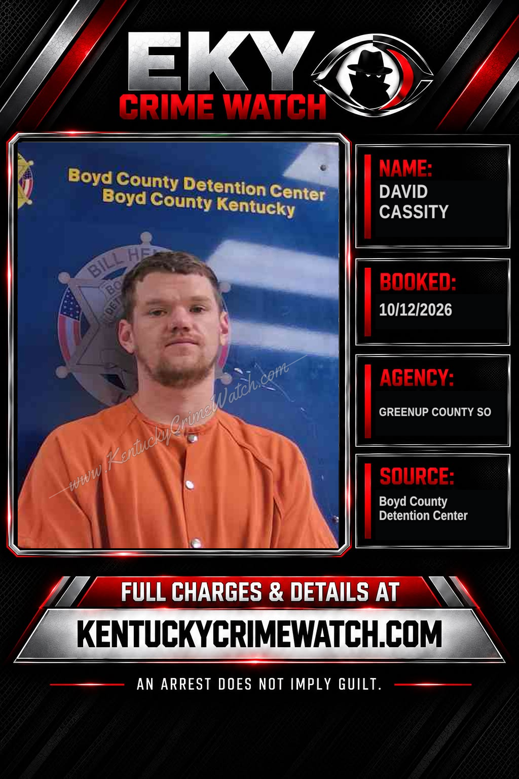 DAVID CASSITY booking image