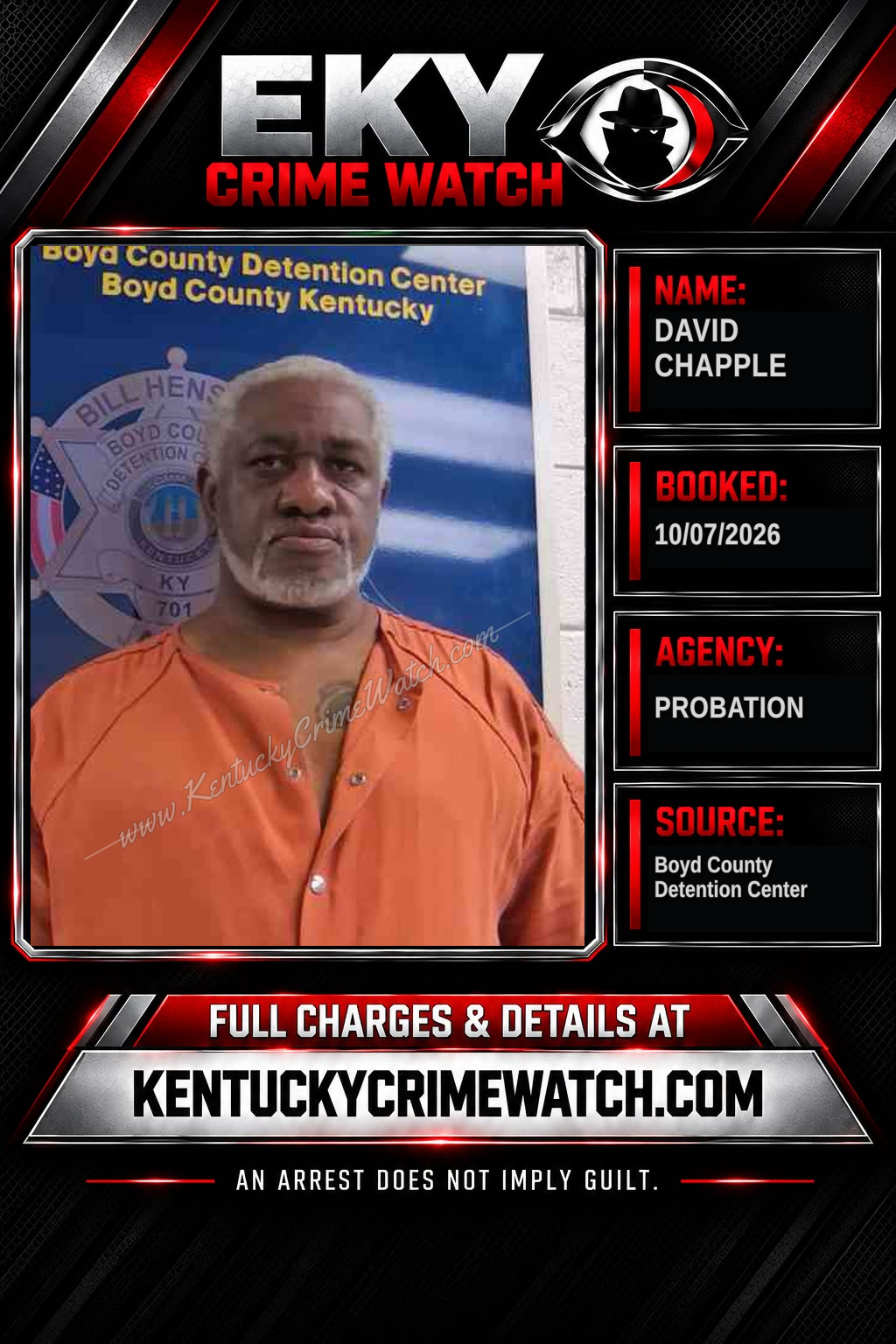 DAVID CHAPPLE booking image