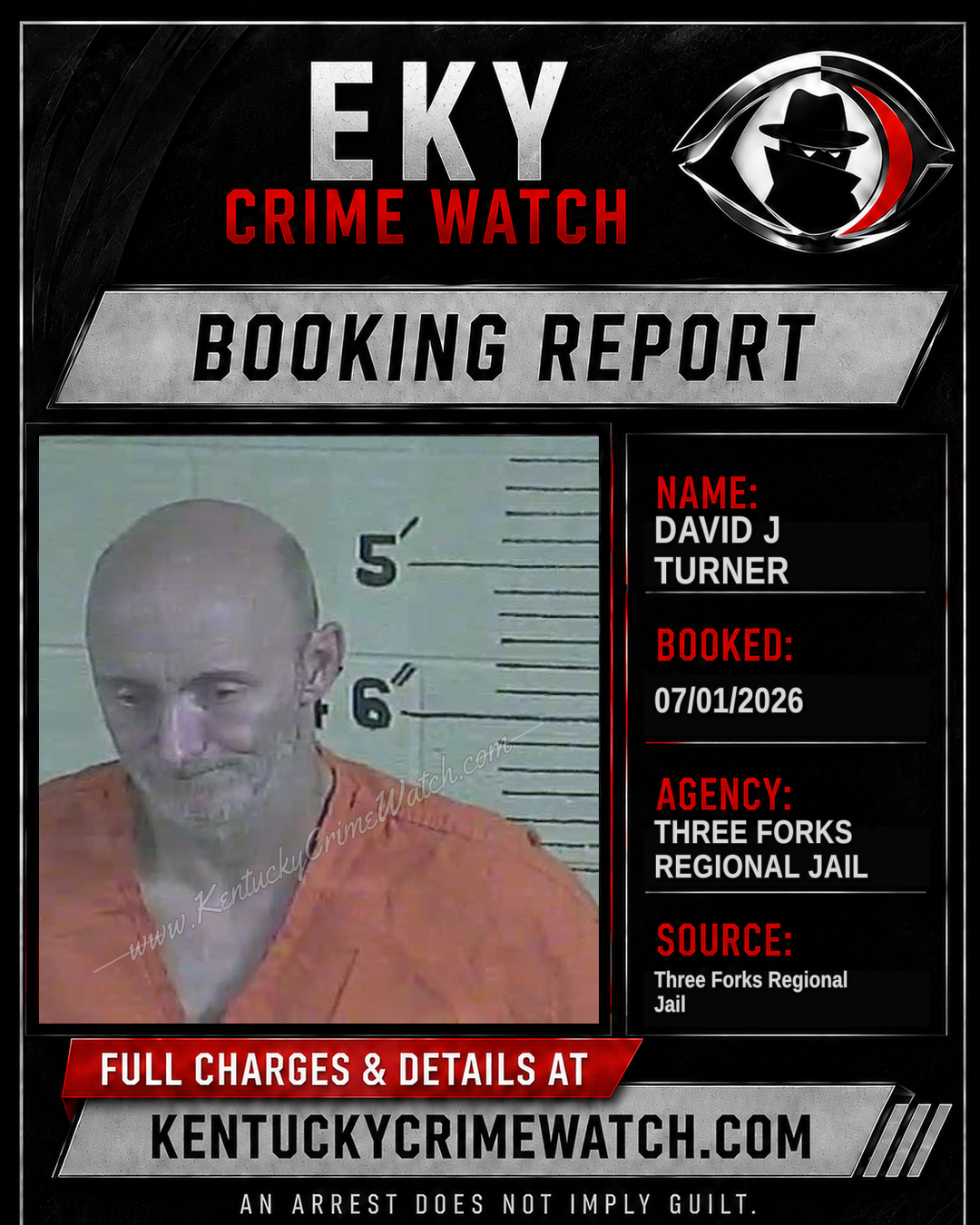 David J Turner booking image