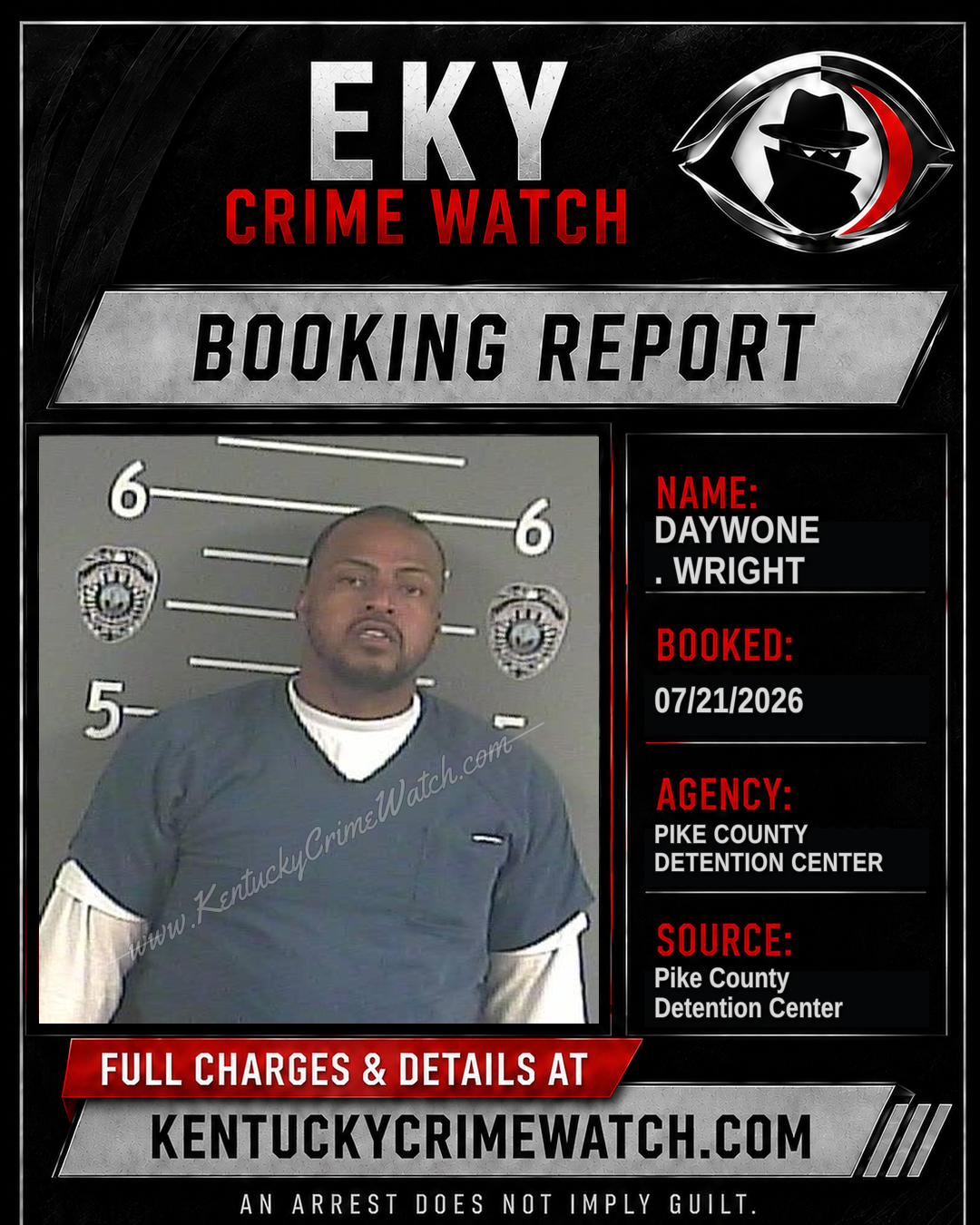 DAYWONE . WRIGHT booking image