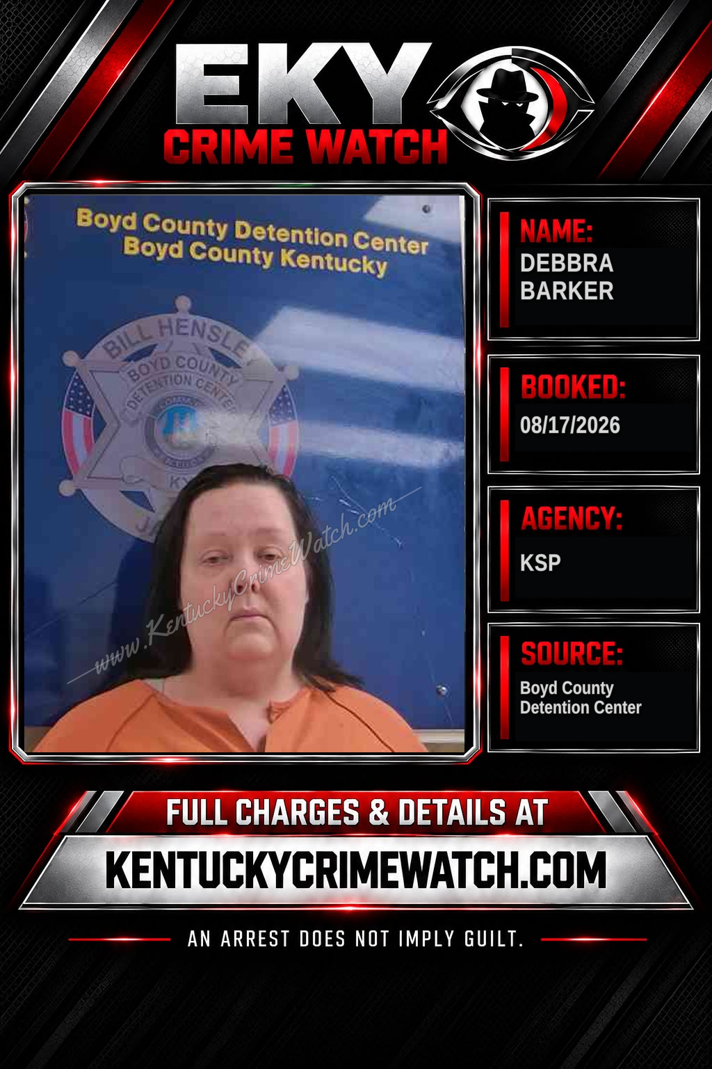 DEBBRA BARKER booking image