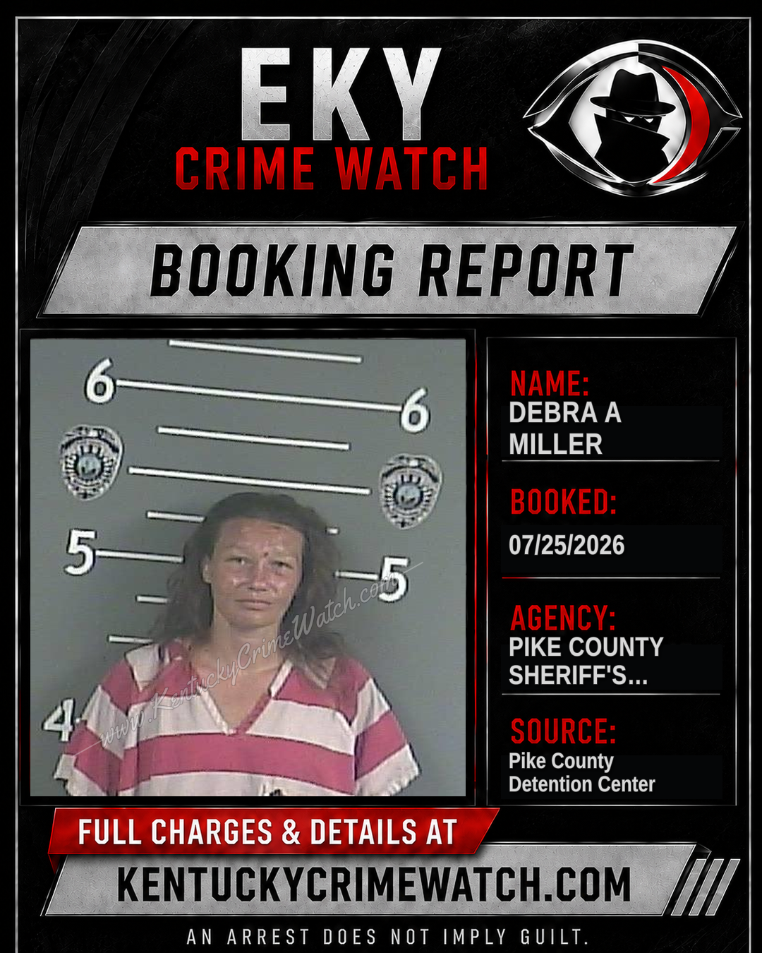 DEBRA A MILLER booking image
