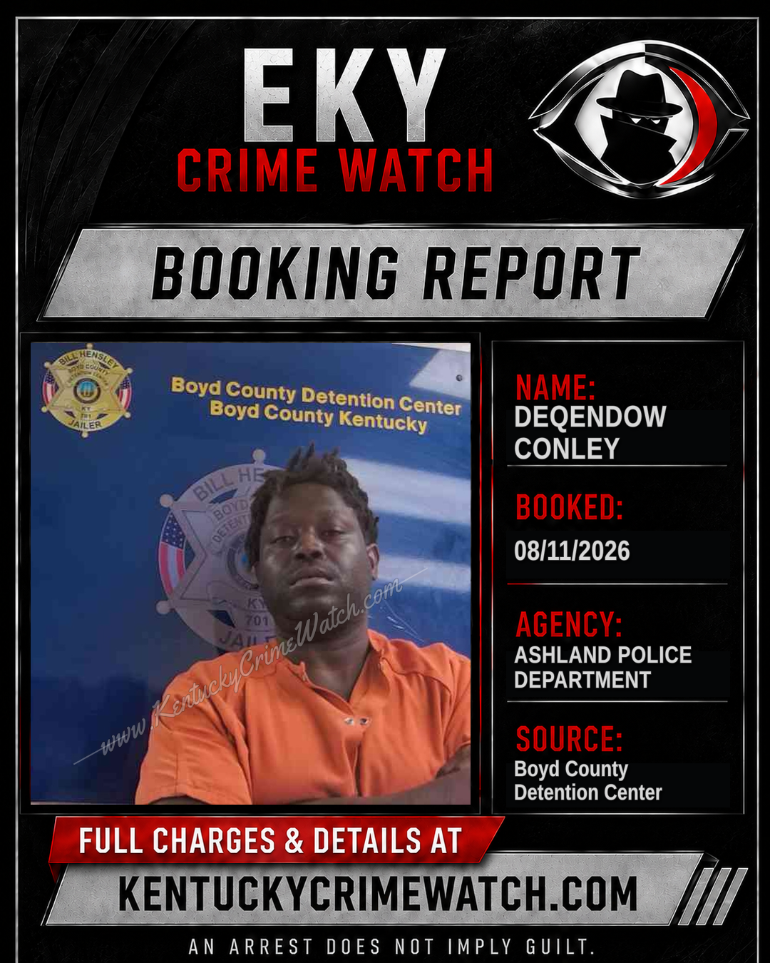 DEQENDOW CONLEY booking image