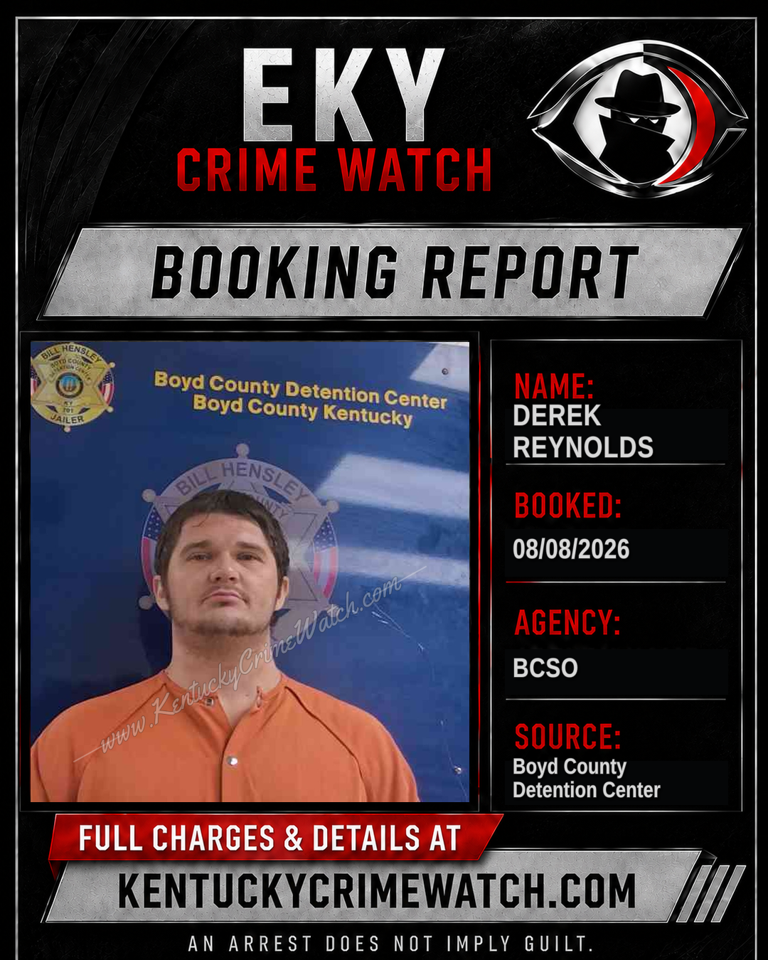 DEREK REYNOLDS booking image