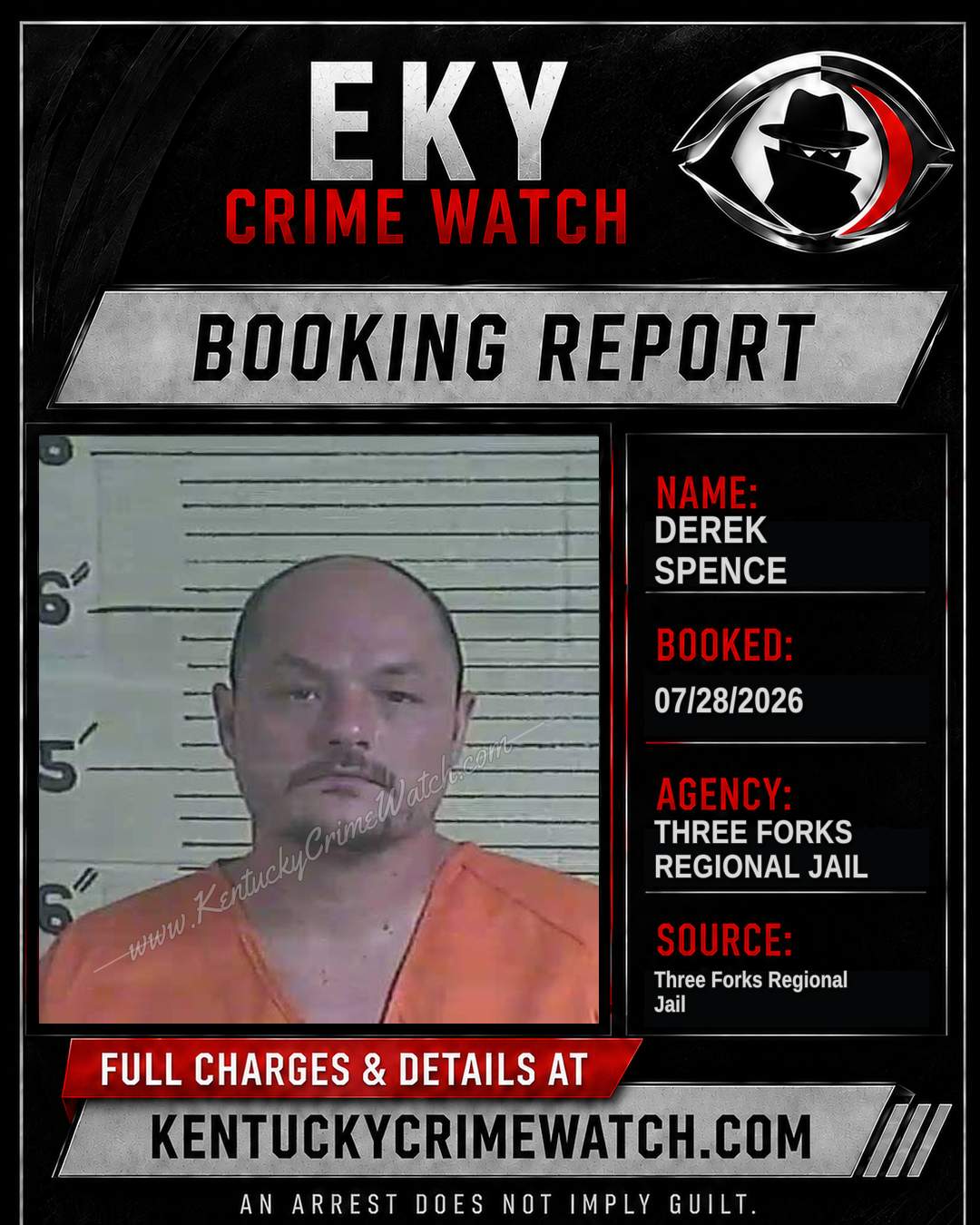 Derek Spence booking image