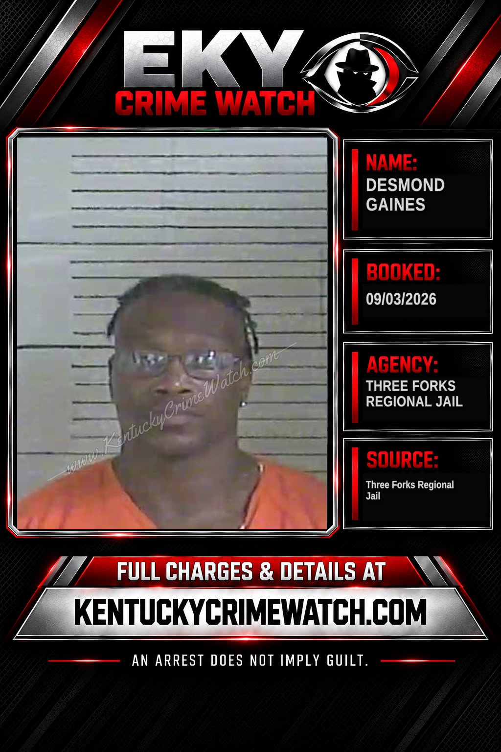 DESMOND GAINES booking image