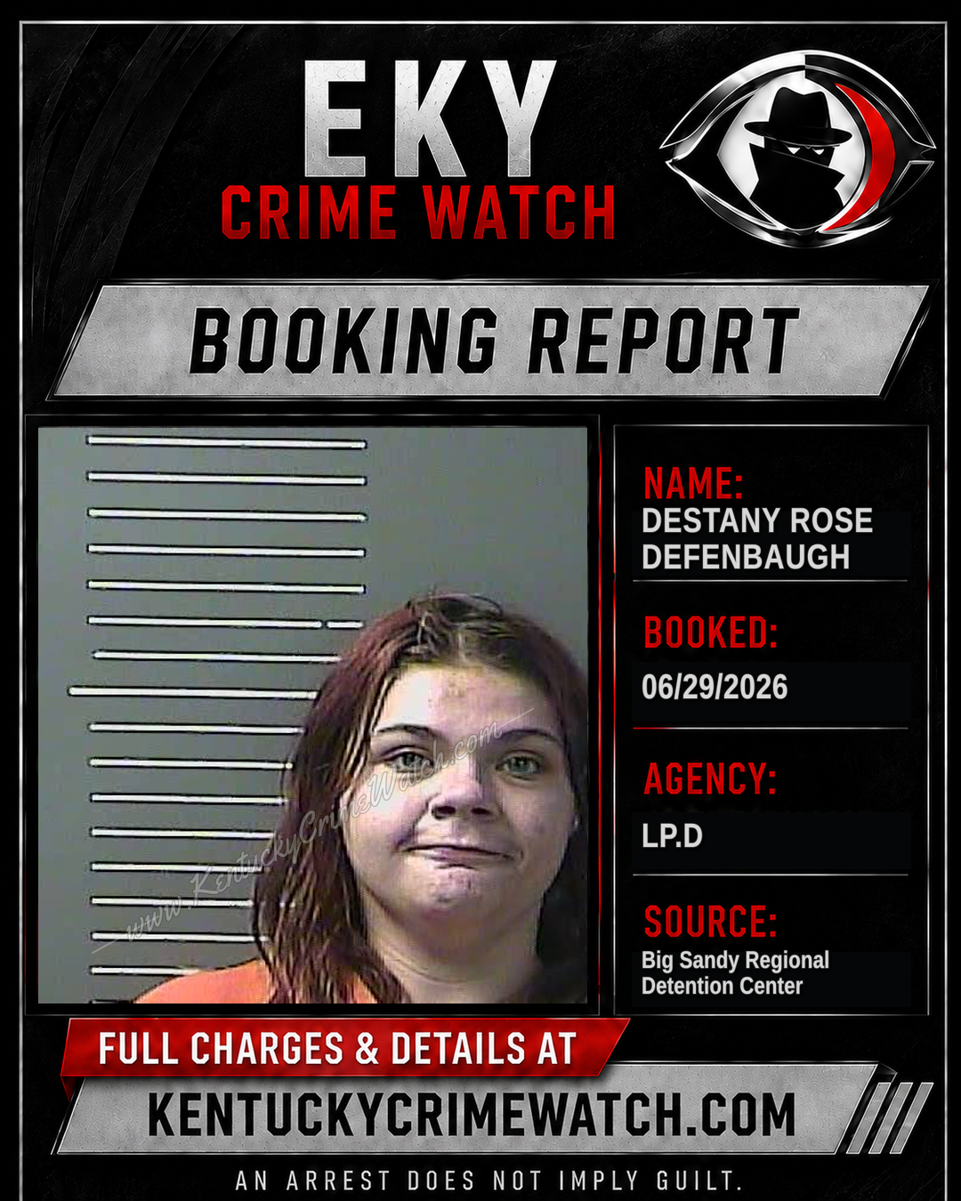 DESTANY ROSE DEFENBAUGH booking image