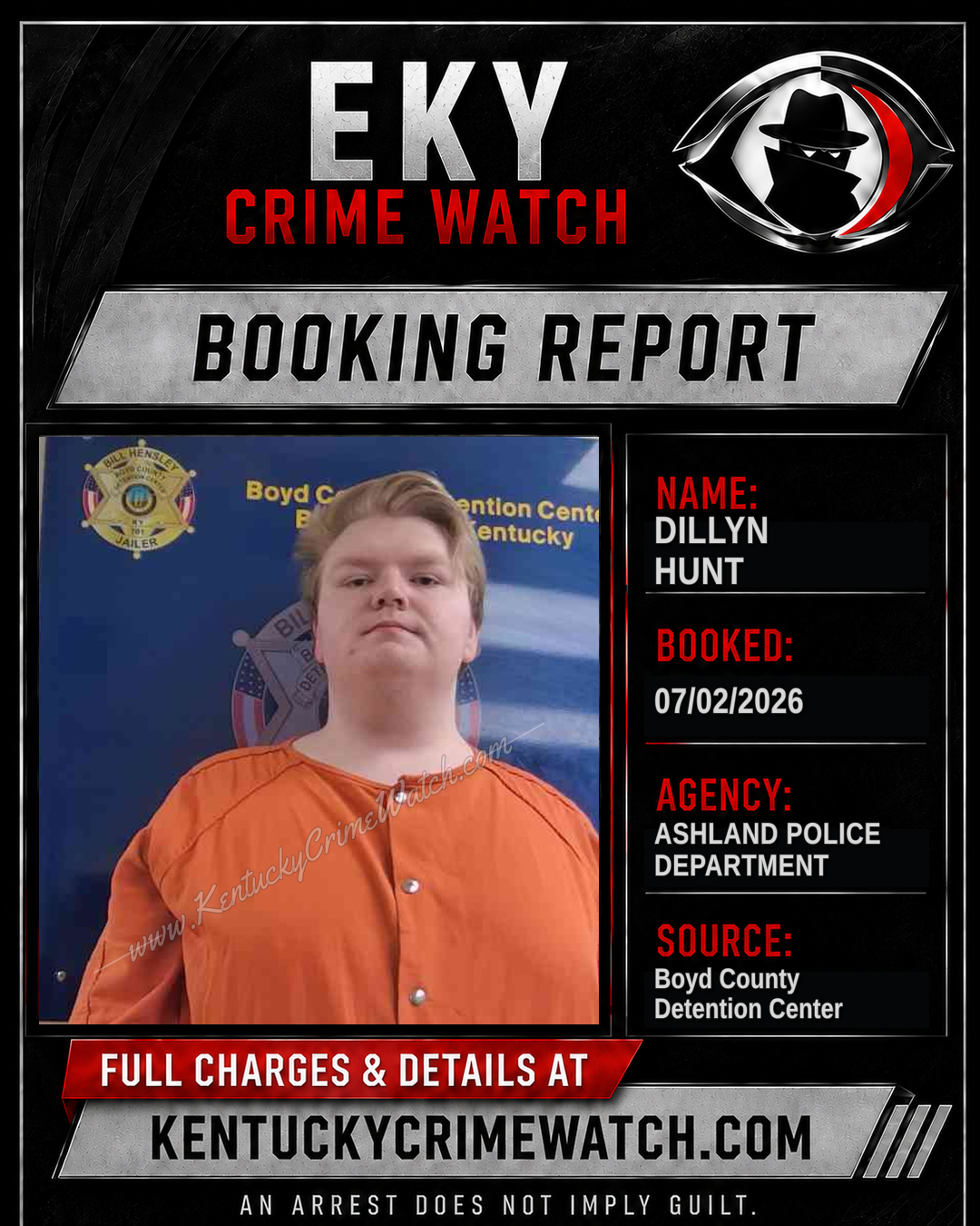 DILLYN HUNT booking image