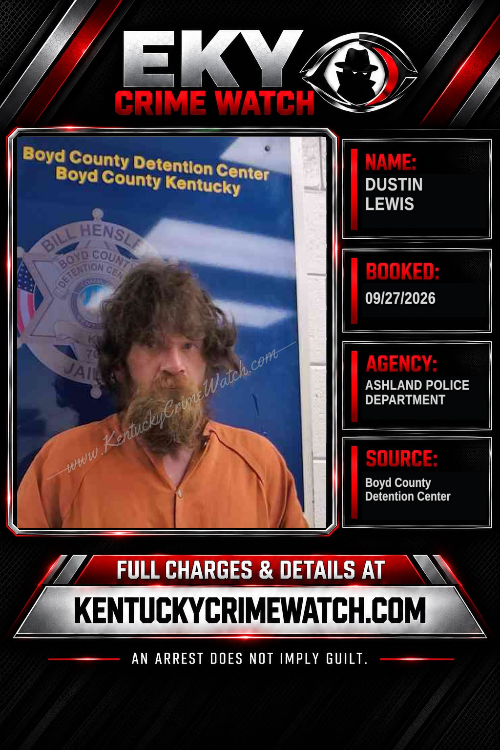 DUSTIN LEWIS booking image
