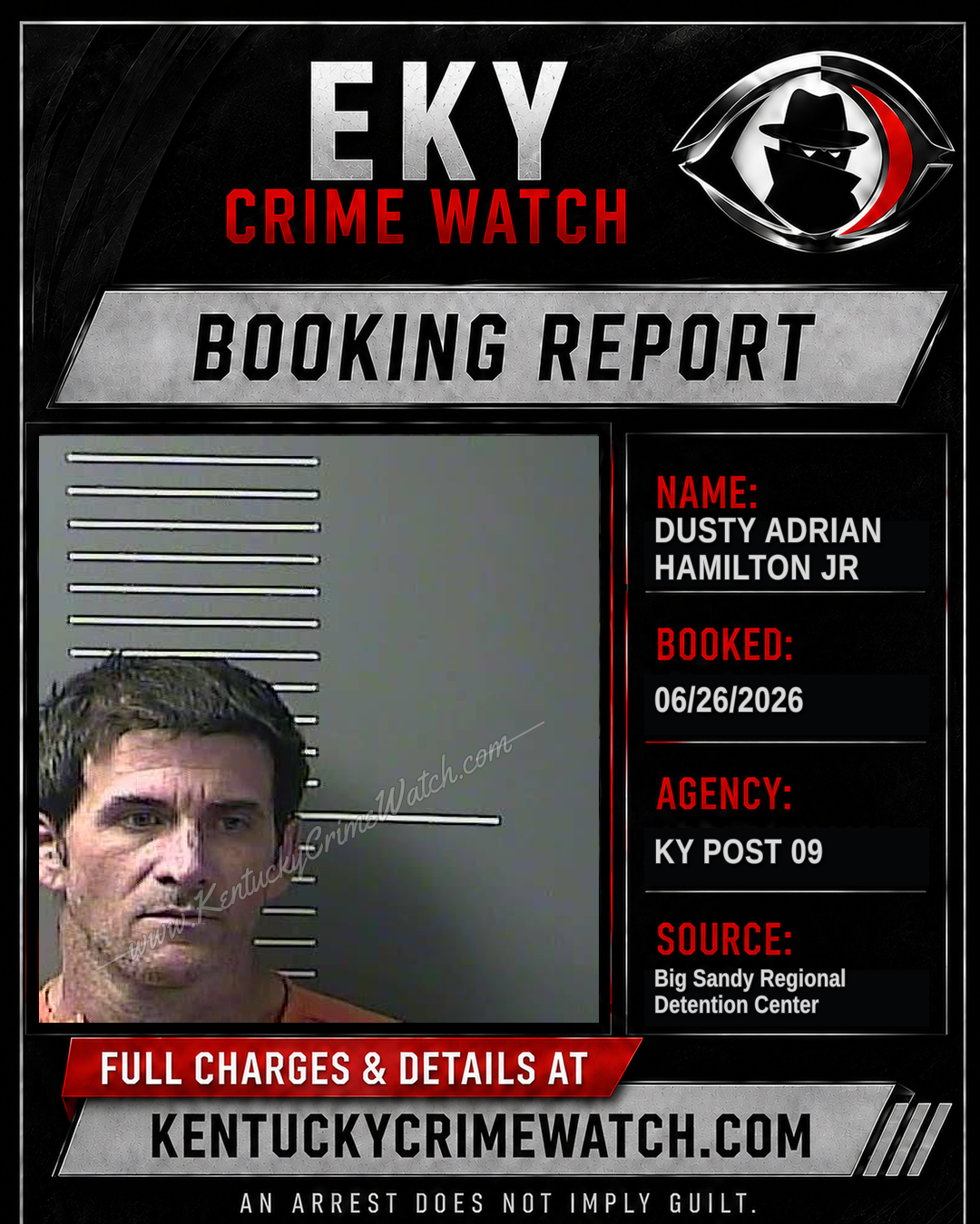 DUSTY ADRIAN HAMILTON JR booking image