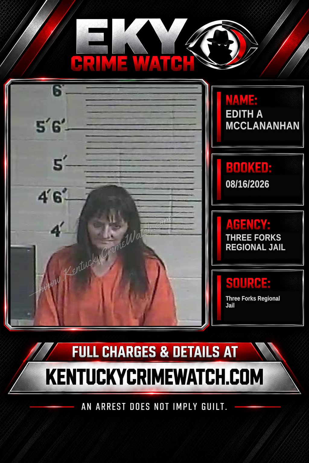 Edith A McClananhan booking image