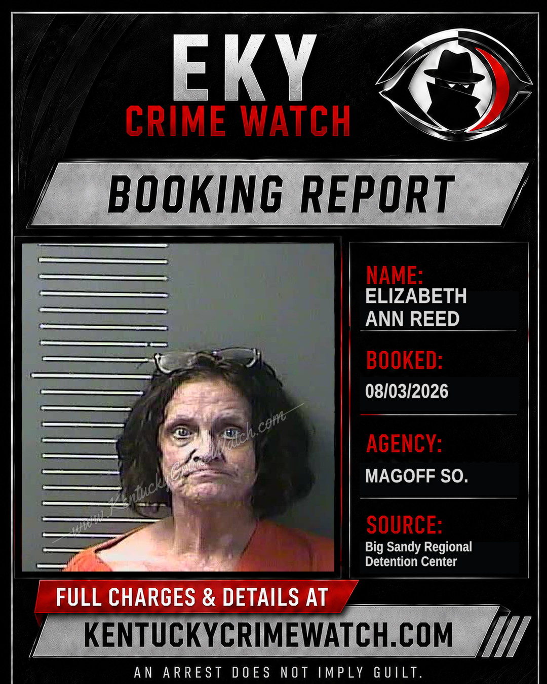 ELIZABETH ANN REED booking image