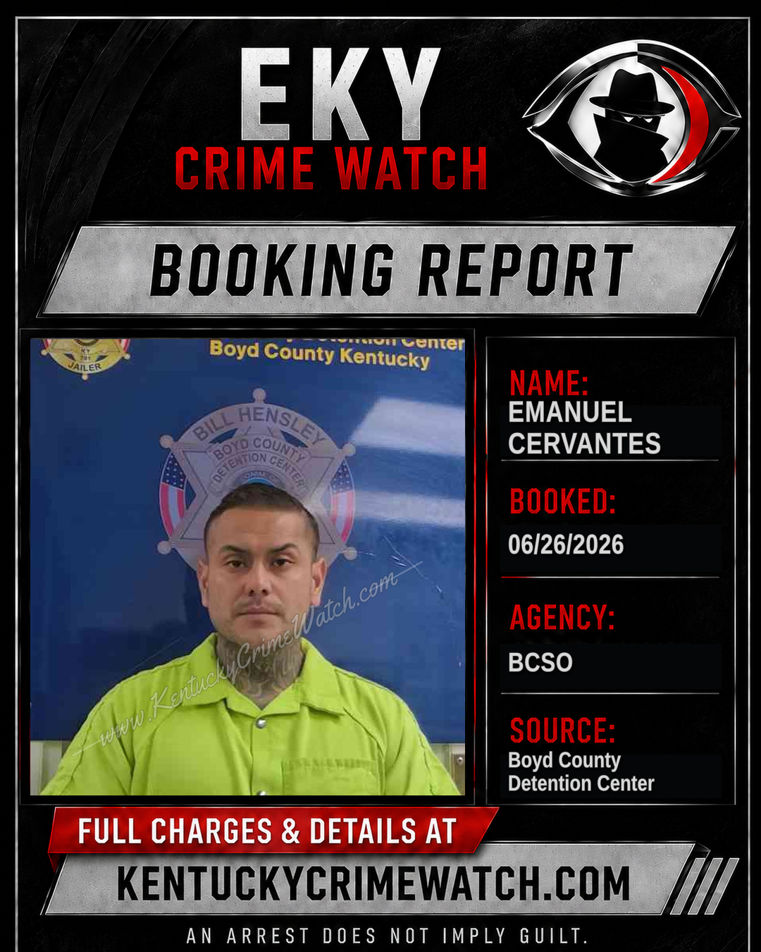 EMANUEL CERVANTES booking image