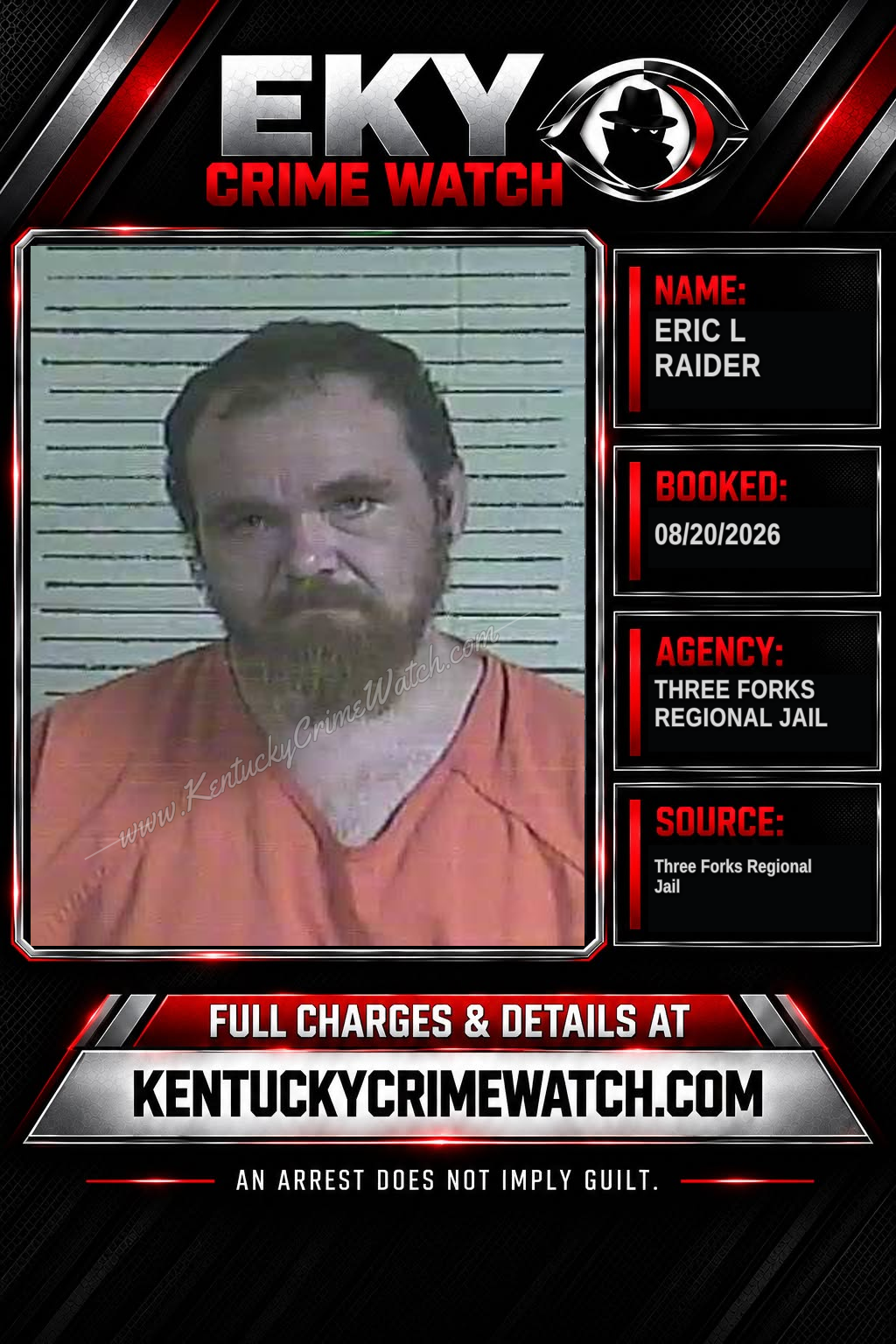 Eric L Raider booking image
