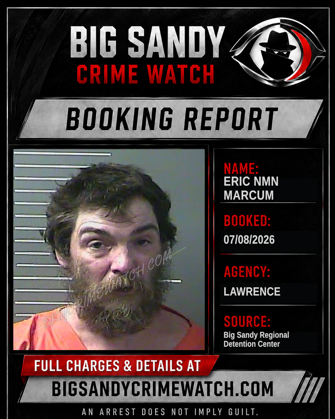 ERIC NMN MARCUM booking report card