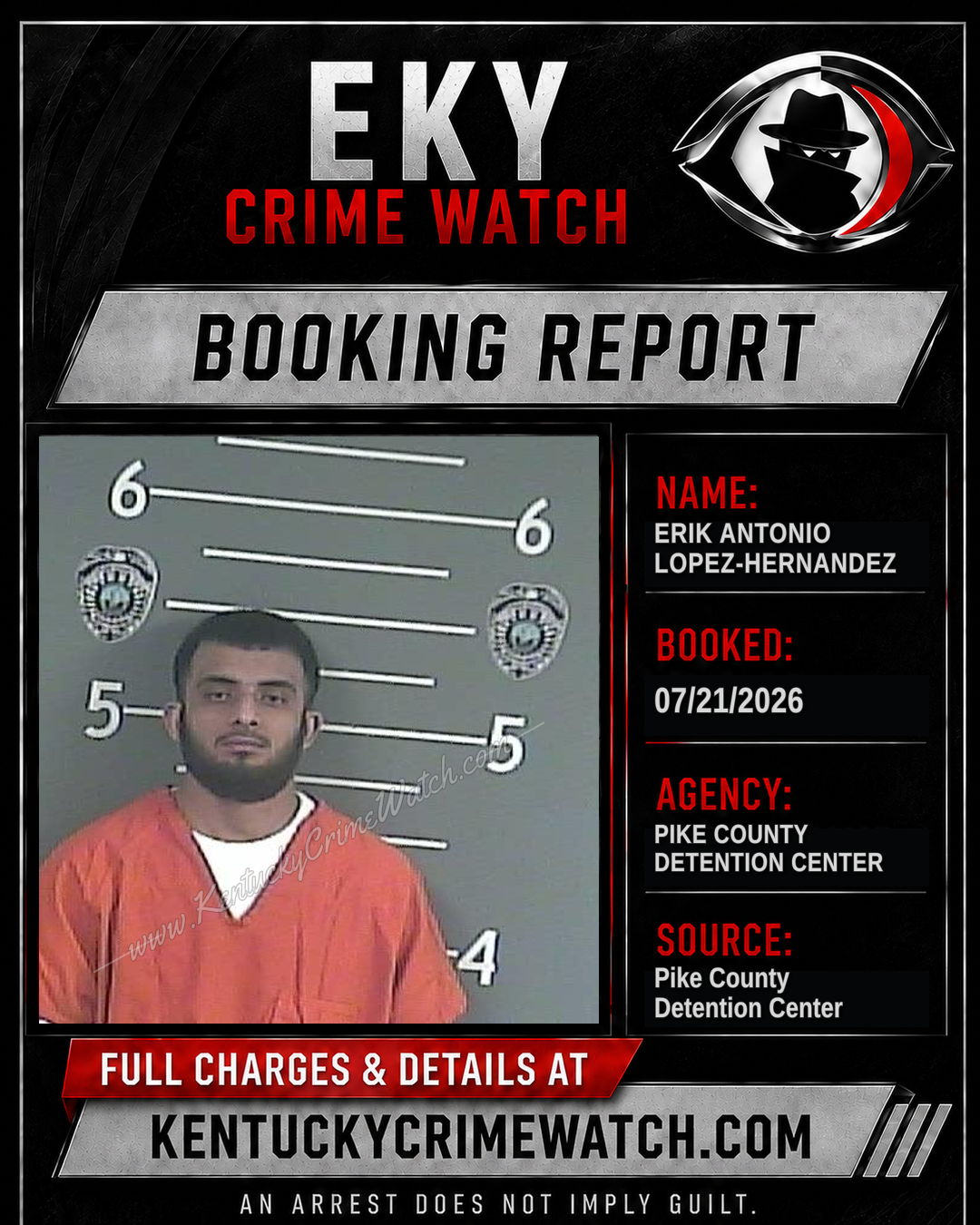 ERIK ANTONIO LOPEZ-HERNANDEZ booking image