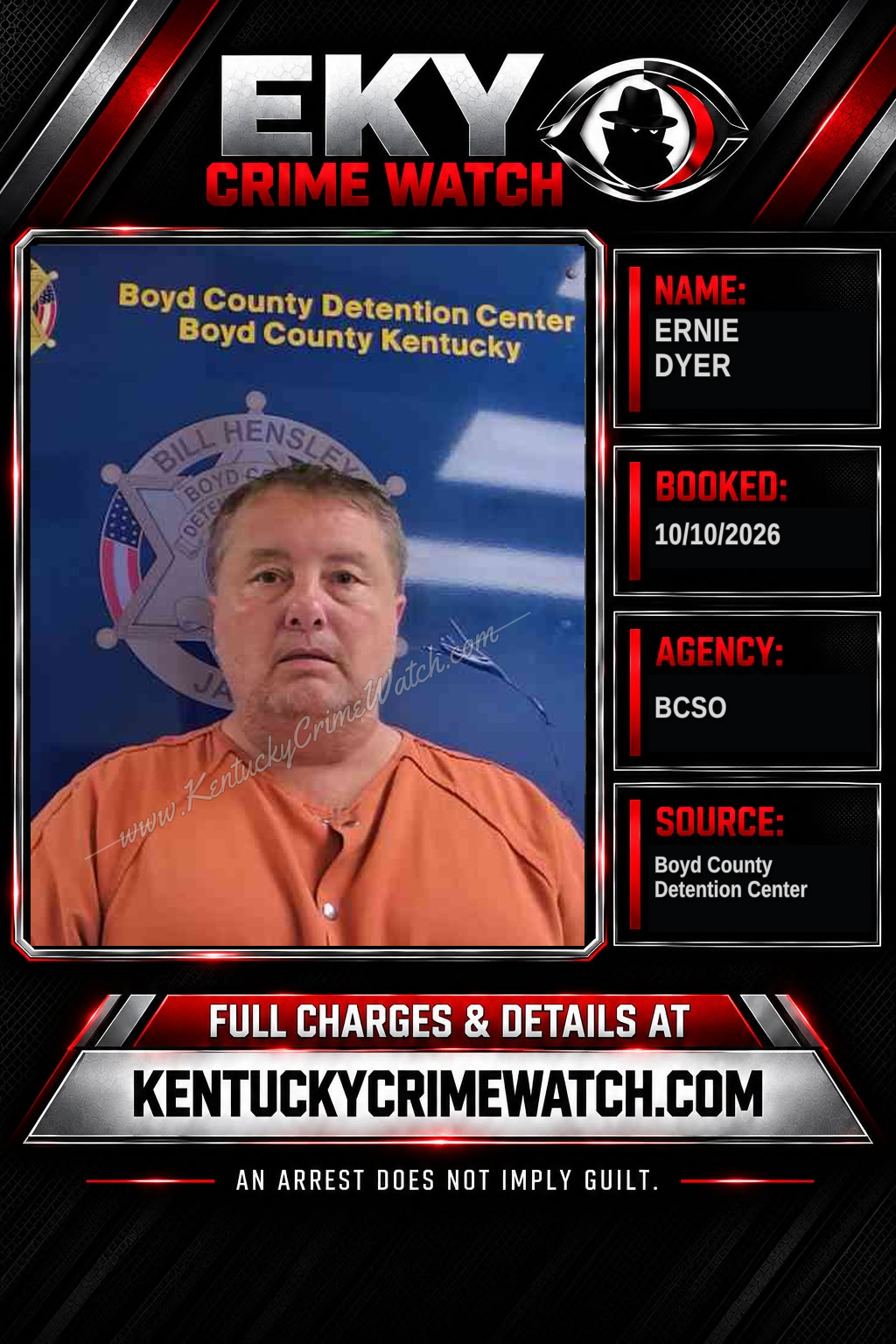 ERNIE DYER booking image
