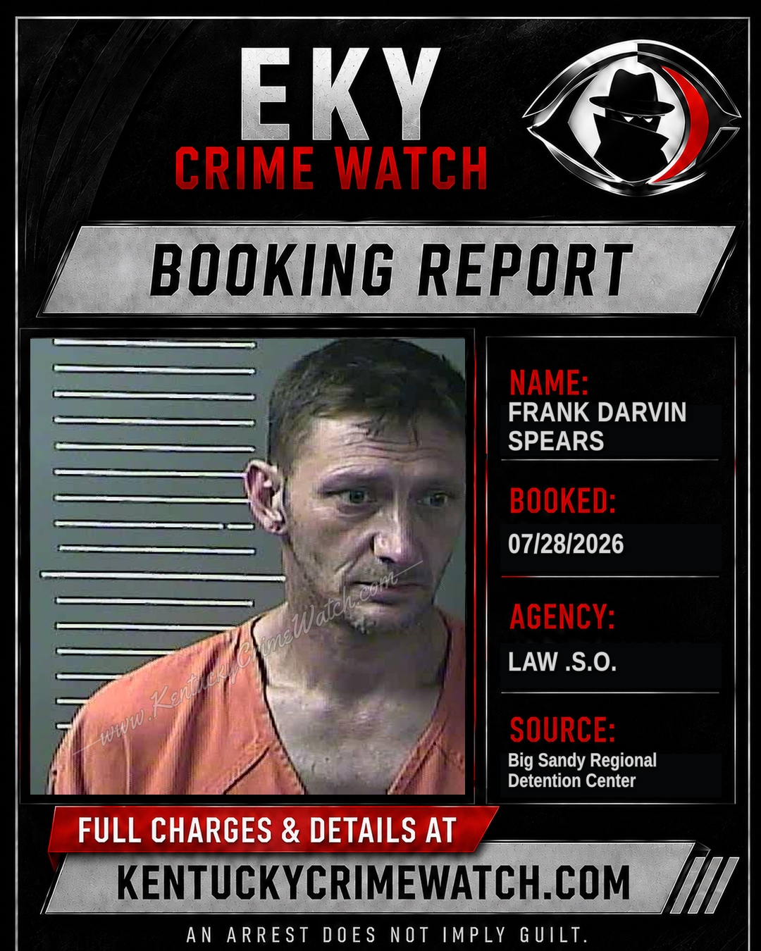 FRANK DARVIN SPEARS booking image