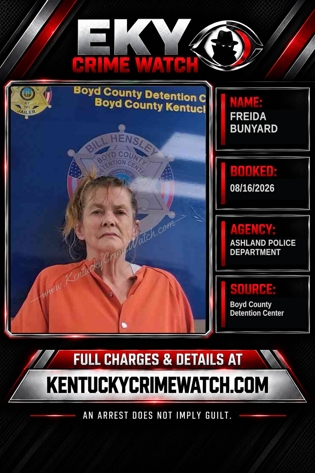 FREIDA BUNYARD booking image