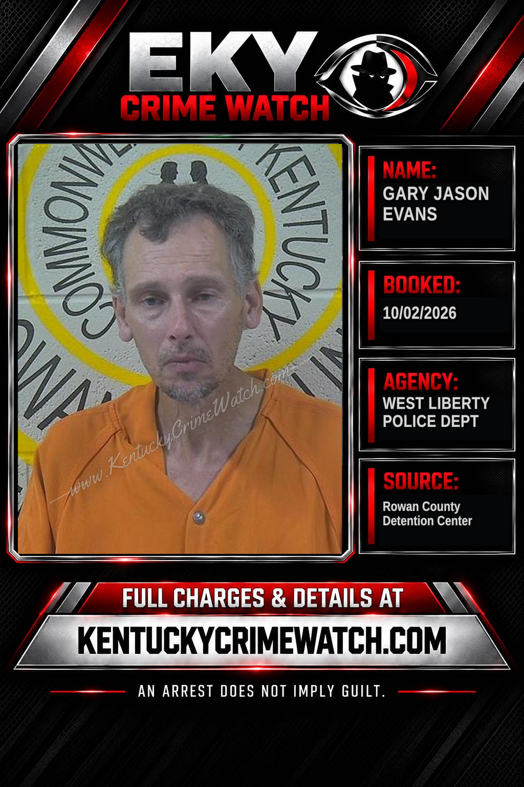 GARY JASON EVANS booking image