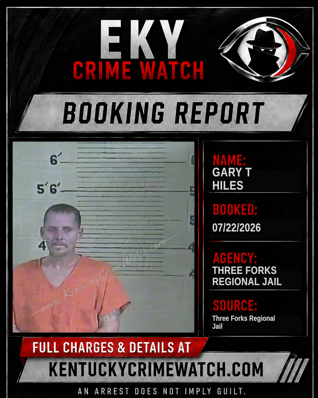 Gary T Hiles booking image