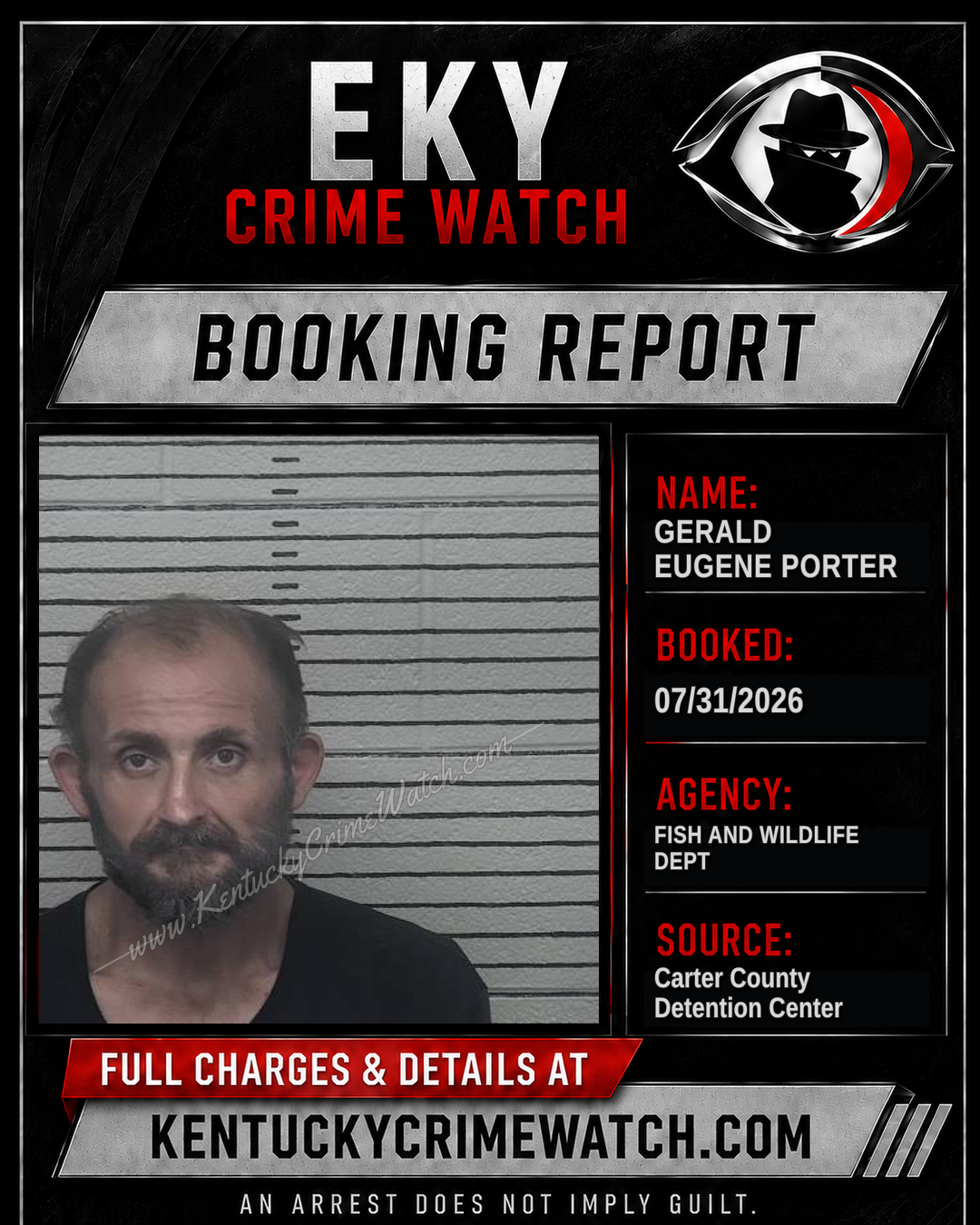 GERALD EUGENE PORTER booking image