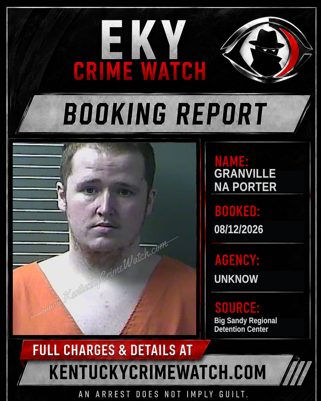 GRANVILLE NA PORTER booking image