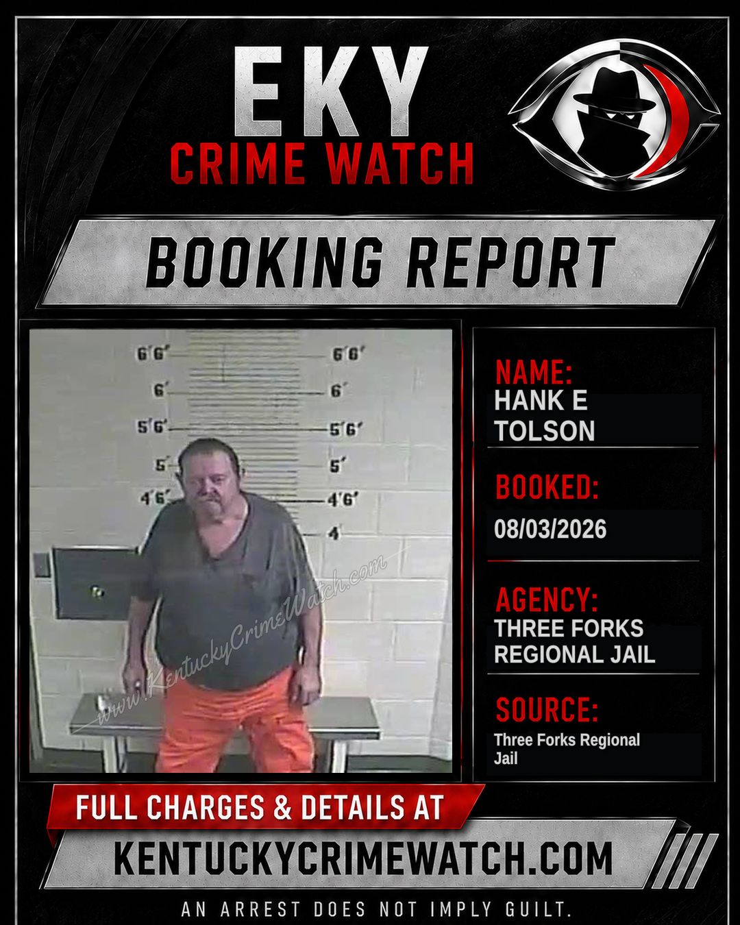 Hank E Tolson booking image