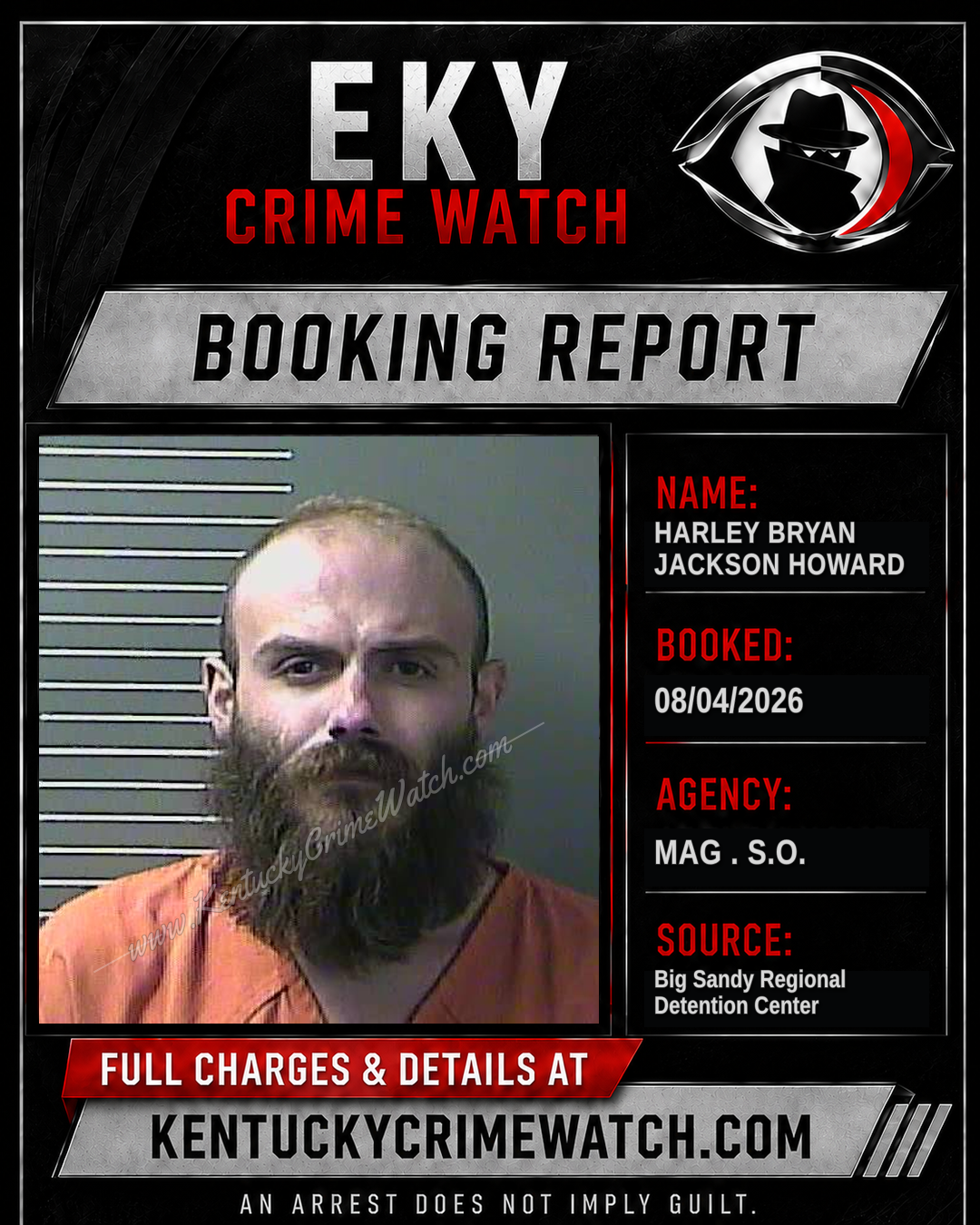 HARLEY Bryan Jackson HOWARD booking image