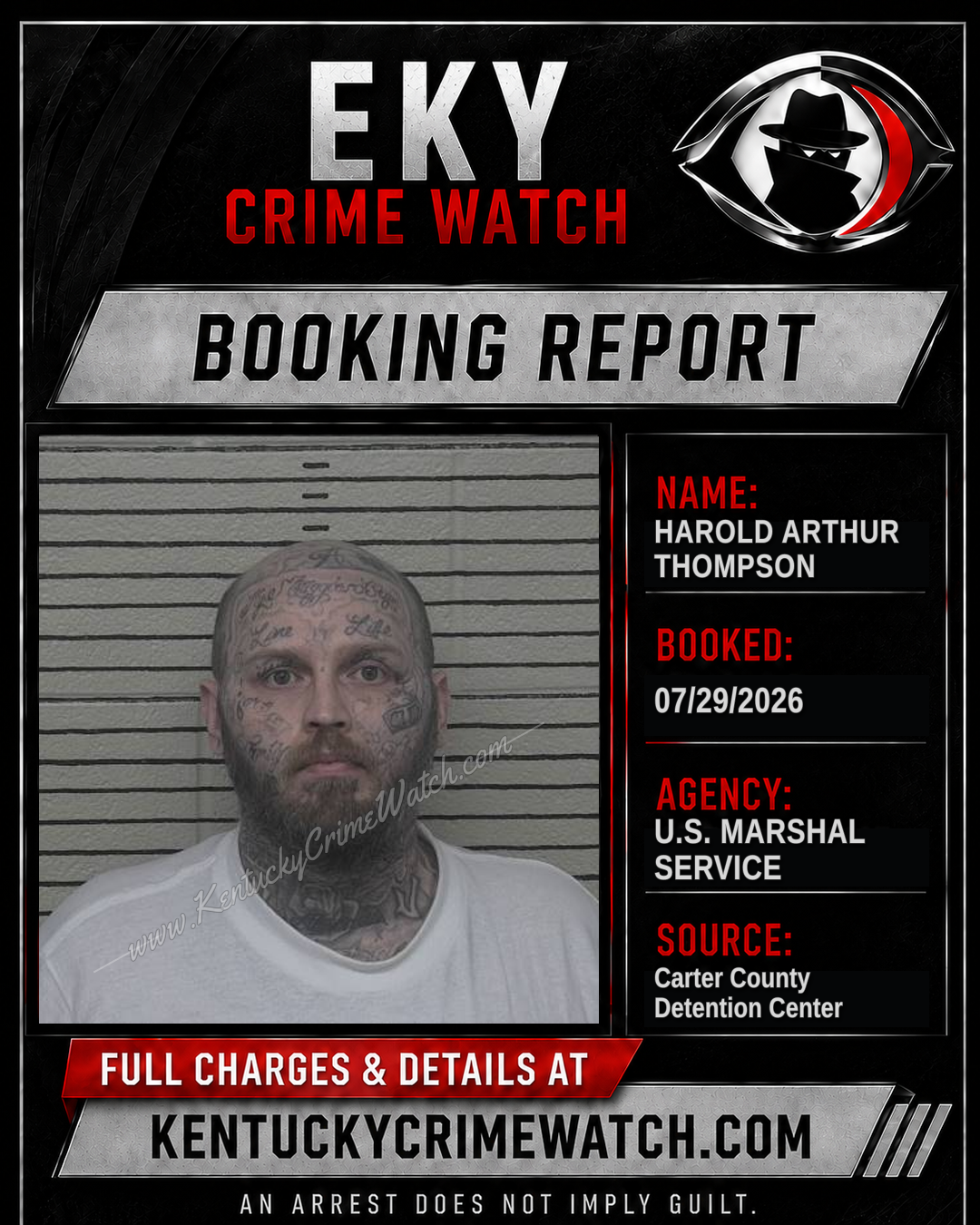HAROLD ARTHUR THOMPSON booking image