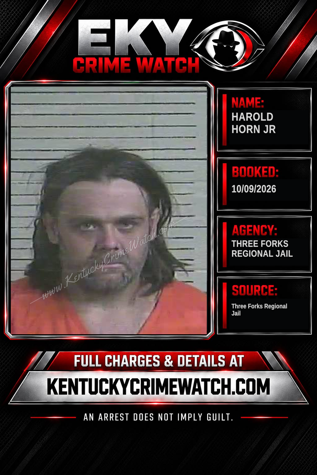 Harold Horn JR booking image