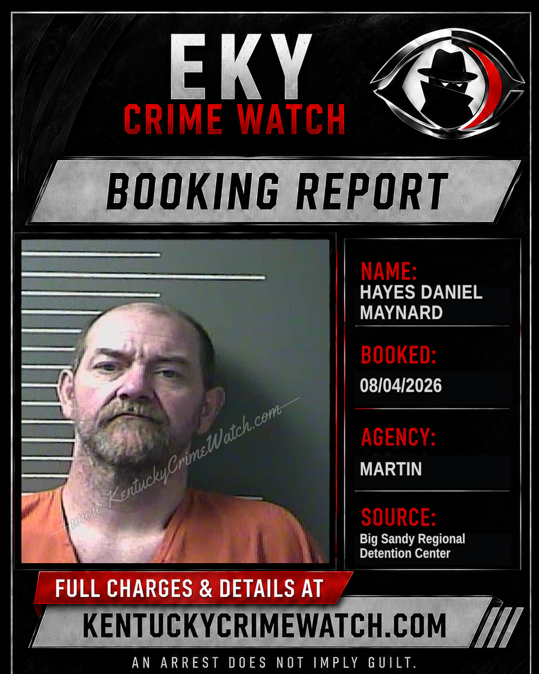 HAYES DANIEL MAYNARD booking image