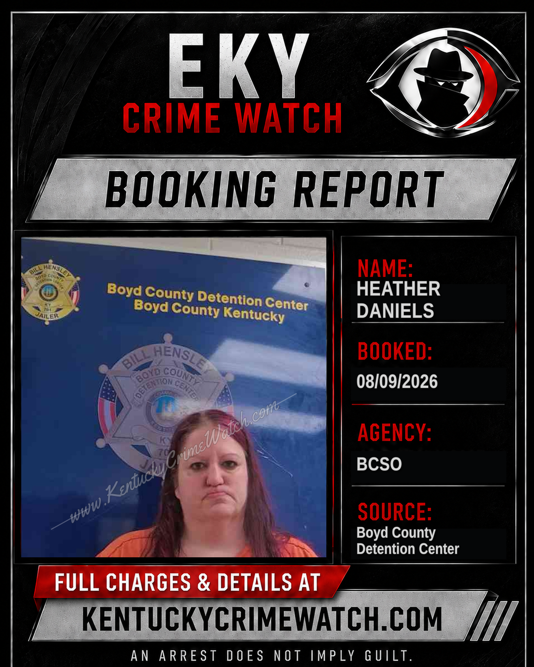 HEATHER DANIELS booking image