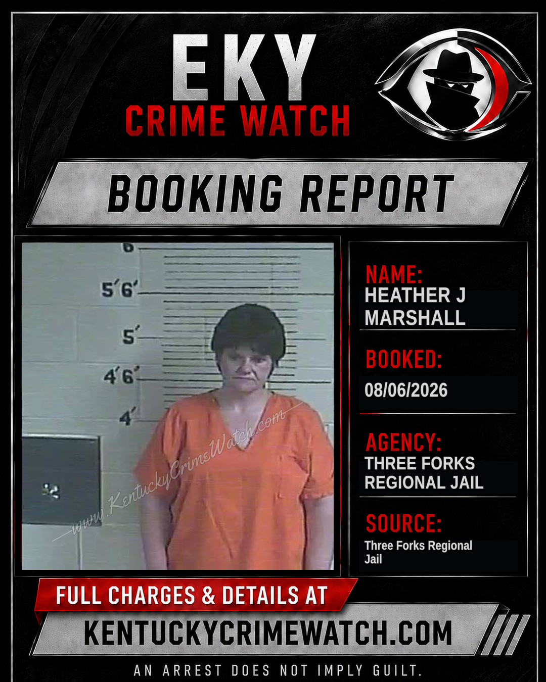 Heather J Marshall booking image