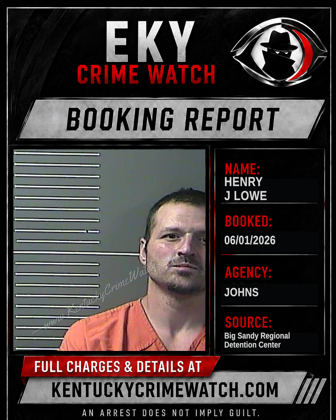 HENRY J LOWE booking image