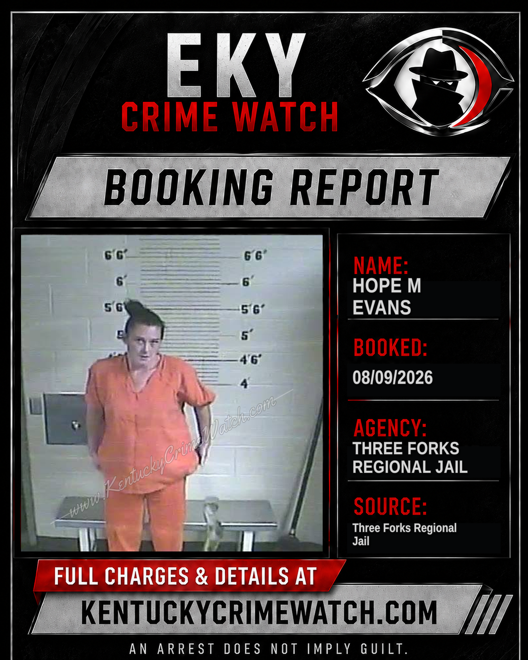 Hope M Evans booking image