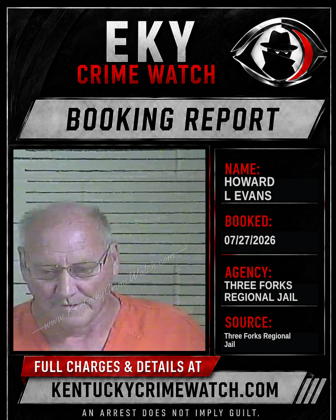 Howard L Evans booking image