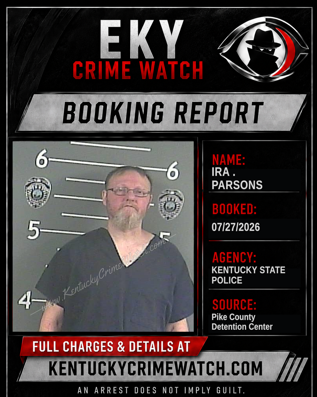 IRA . PARSONS booking image