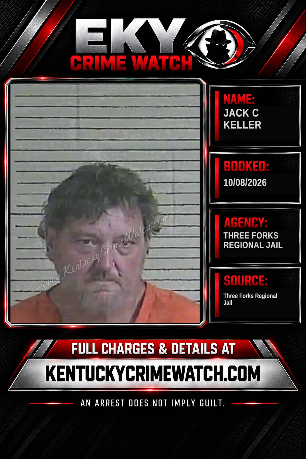 Jack C Keller booking image