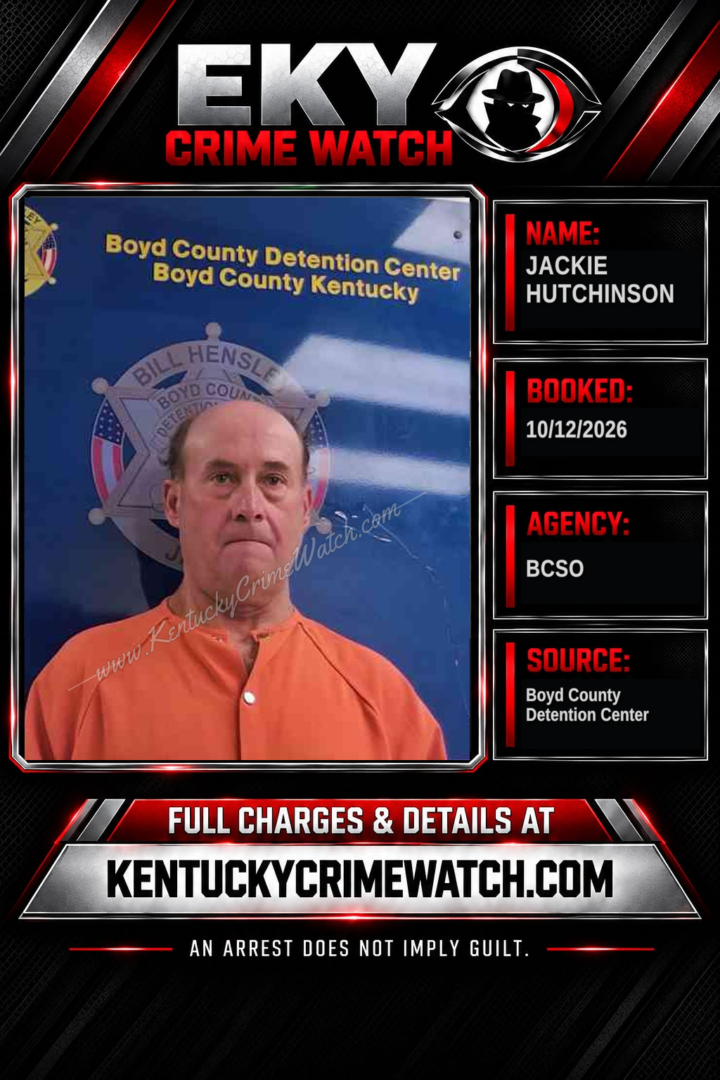 JACKIE HUTCHINSON booking image