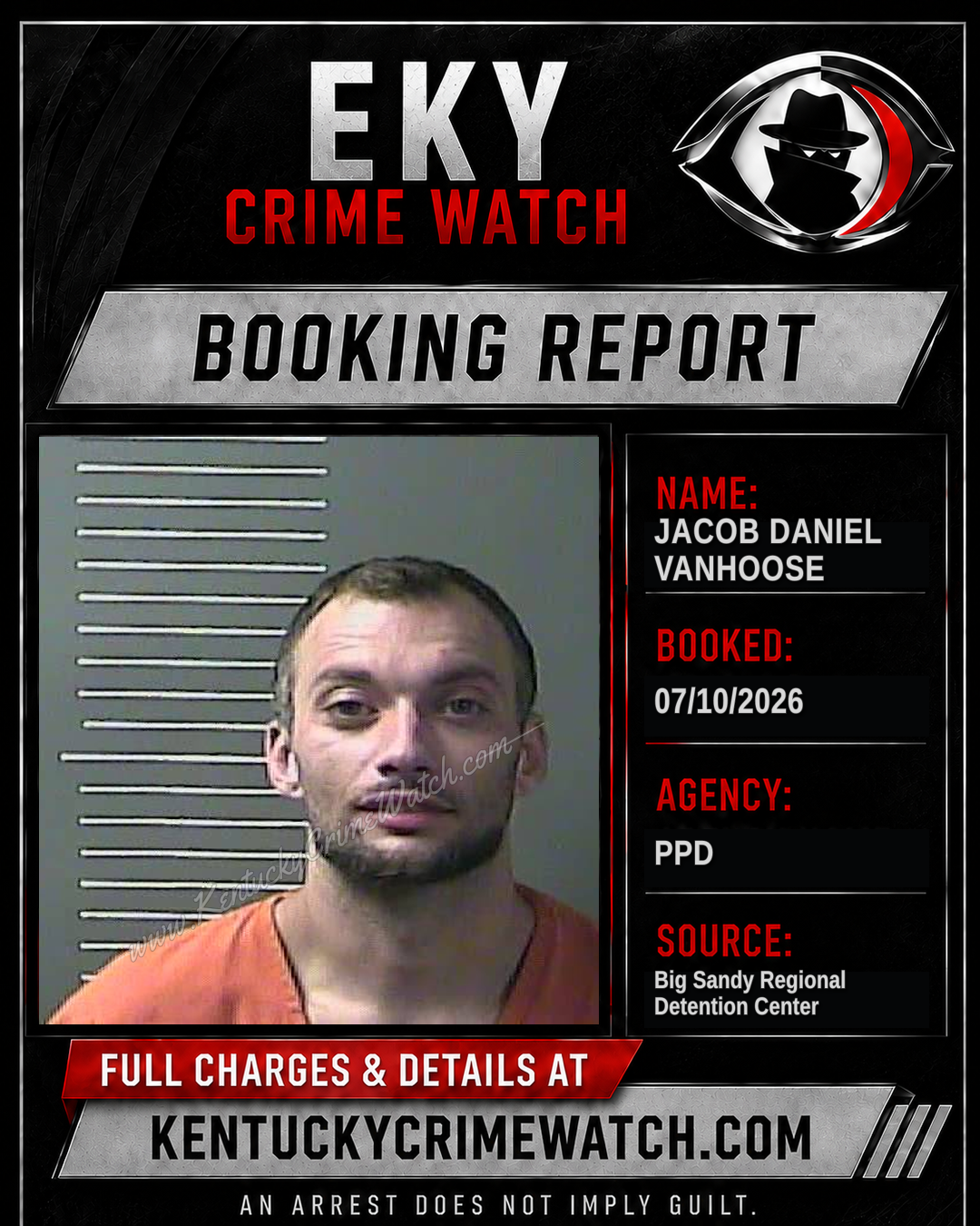 JACOB DANIEL VANHOOSE booking image